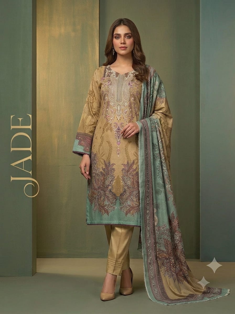 Experience timeless elegance with the ALISH FASHION Jade 3 Pcs Collection
