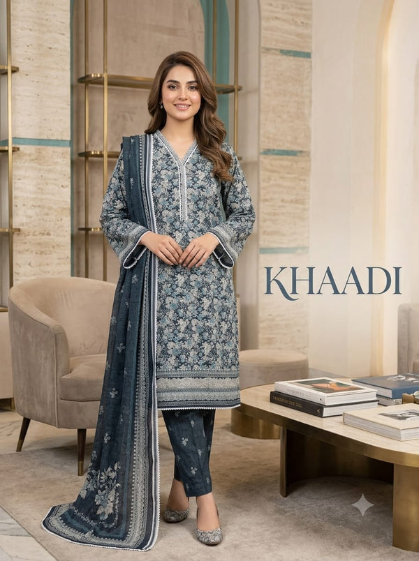 **Khaadi 3PCS ✨👗 | Elegant & Stylish Eastern Wear 🌸💫 | Only at ALISH FASHION 🛍️💖**