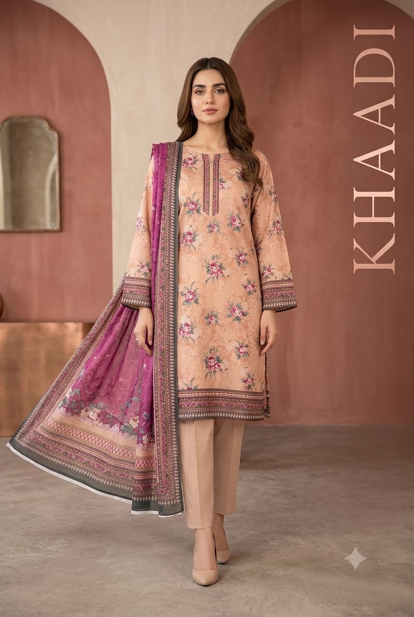 **Khaadi 3PCS ✨👗 | Elegant & Stylish Eastern Wear 🌸💫 | Only at ALISH FASHION 🛍️💖**