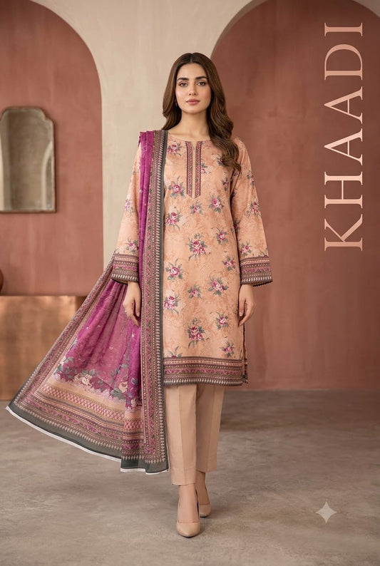 **Khaadi 3PCS ✨👗 | Elegant & Stylish Eastern Wear 🌸💫 | Only at ALISH FASHION 🛍️💖**