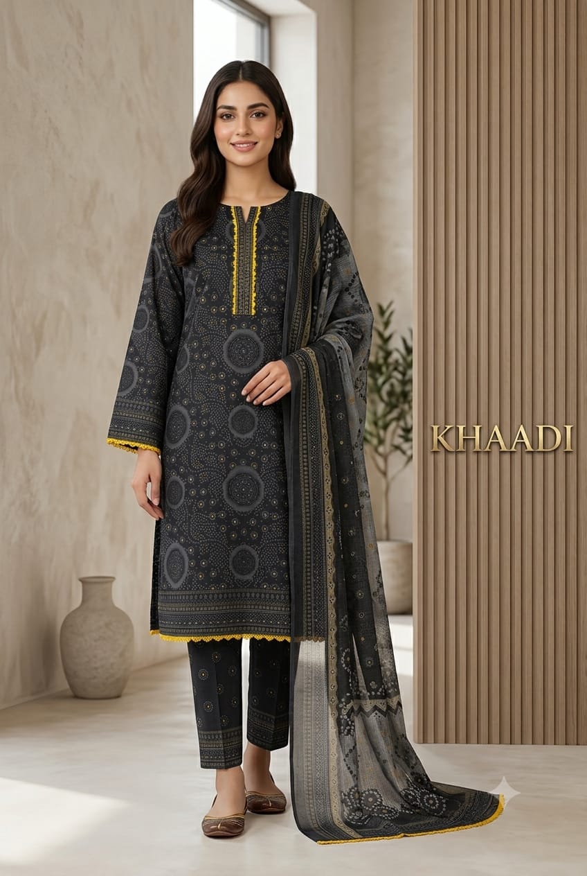 **Khaadi 3PCS ✨👗 | Elegant & Stylish Eastern Wear 🌸💫 | Only at ALISH FASHION 🛍️💖**