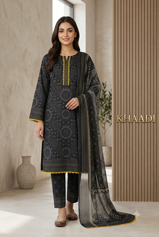 **Khaadi 3PCS ✨👗 | Elegant & Stylish Eastern Wear 🌸💫 | Only at ALISH FASHION 🛍️💖**