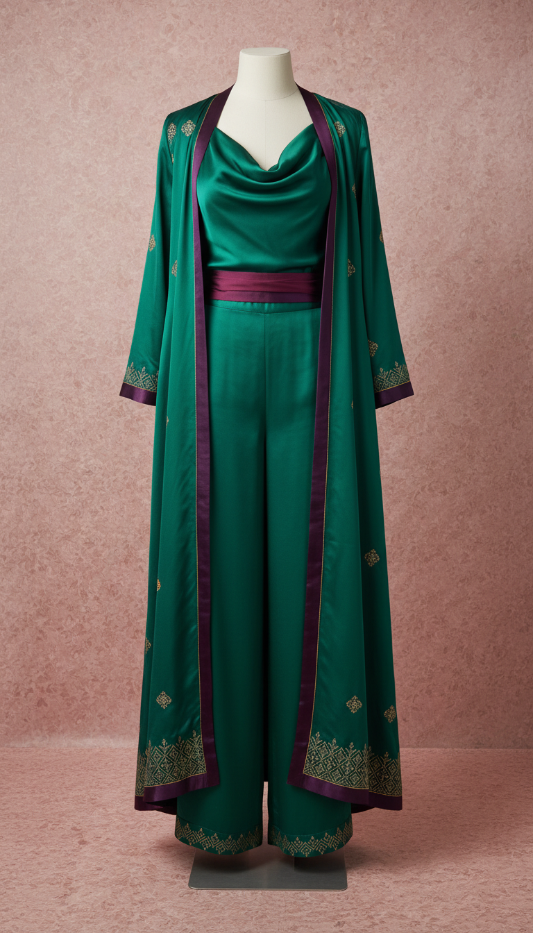 Emerald Silk Coordinated Ensemble