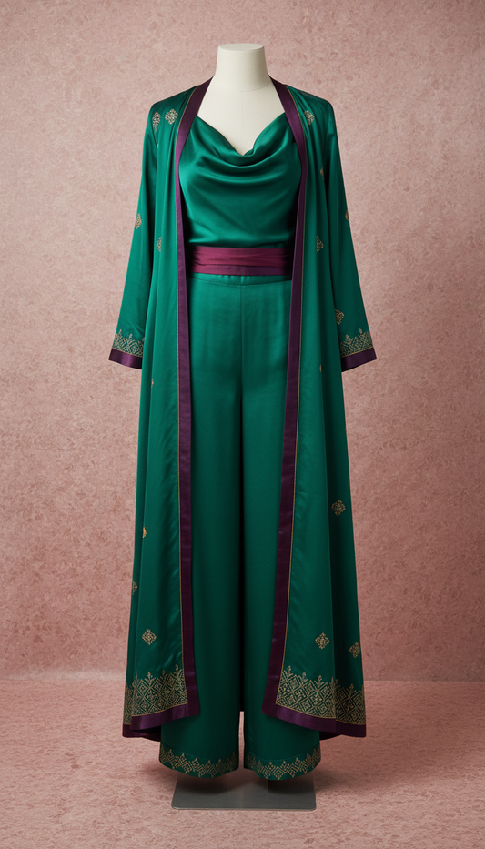 Emerald Silk Coordinated Ensemble