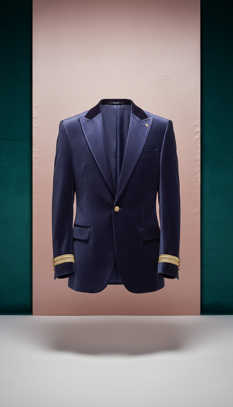 Velvet Suit in Imperial Sapphire