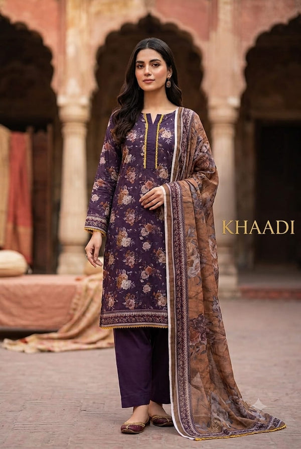**Khaadi 3PCS ✨👗 | Elegant & Stylish Eastern Wear 🌸💫 | Only at ALISH FASHION 🛍️💖**