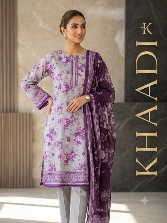 **Khaadi 3PCS ✨👗 | Elegant & Stylish Eastern Wear 🌸💫 | Only at ALISH FASHION 🛍️💖**