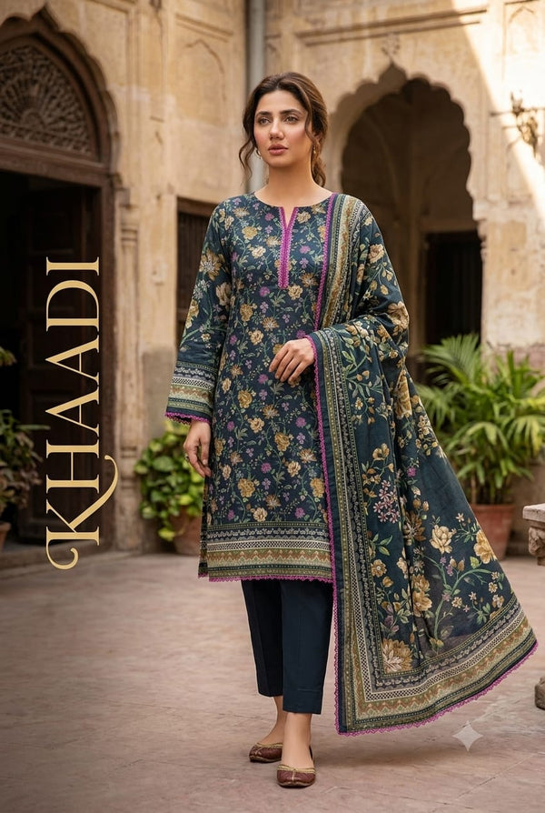 **Khaadi 3PCS ✨👗 | Elegant & Stylish Eastern Wear 🌸💫 | Only at ALISH FASHION 🛍️💖**